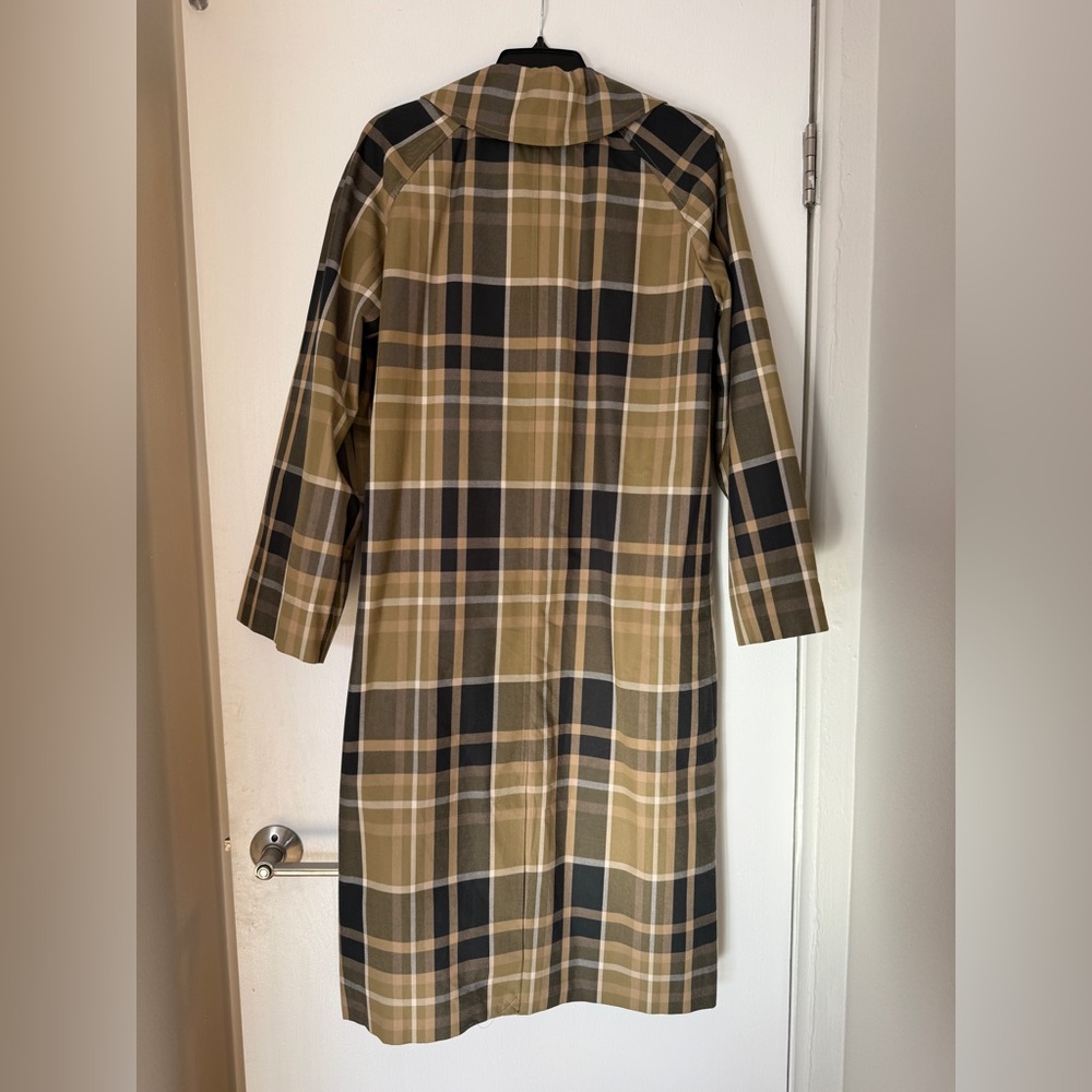 NWT Sezane Plaid  Clyde Trench Coat size 4 - Picture 4 of 5